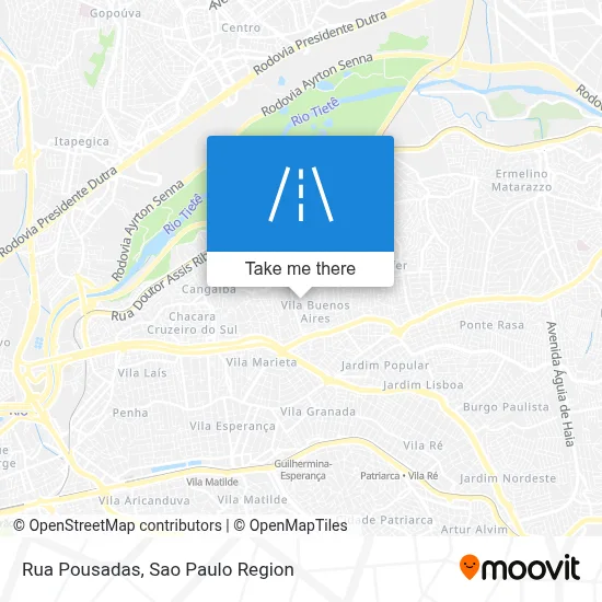 Rua Pousadas map