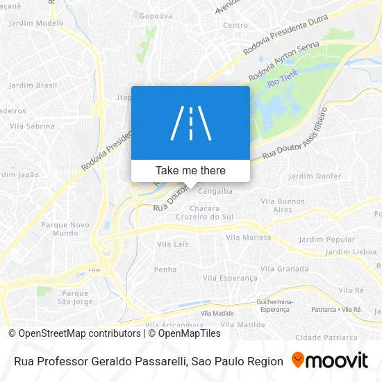 Rua Professor Geraldo Passarelli map