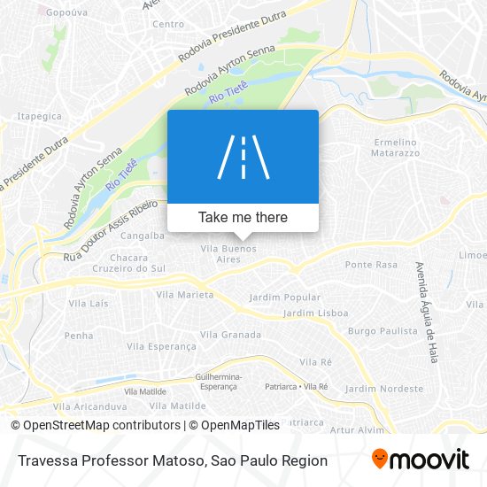 Mapa Travessa Professor Matoso