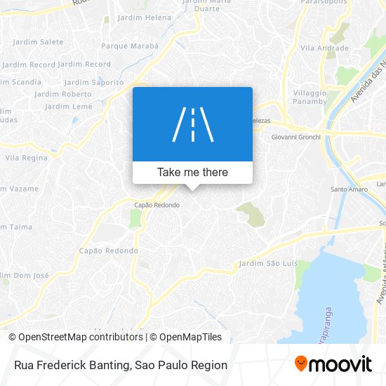 Mapa Rua Frederick Banting