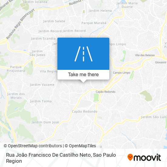 Mapa Rua João Francisco De Castilho Neto