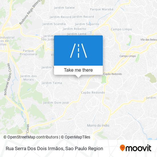 Rua Serra Dos Dois Irmãos map