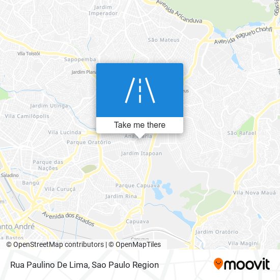 Mapa Rua Paulino De Lima