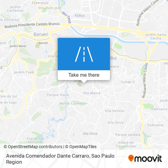 Avenida Comendador Dante Carraro map