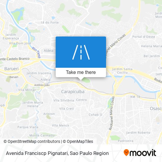 Mapa Avenida Franciscp Pignatari