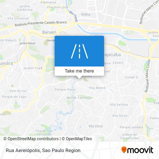 Rua Aereiópolis map