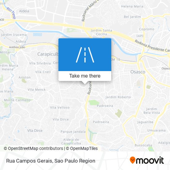 Mapa Rua Campos Gerais