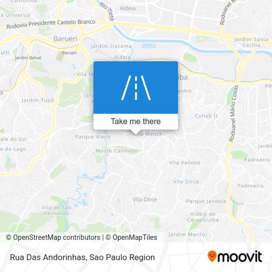 Rua Das Andorinhas map