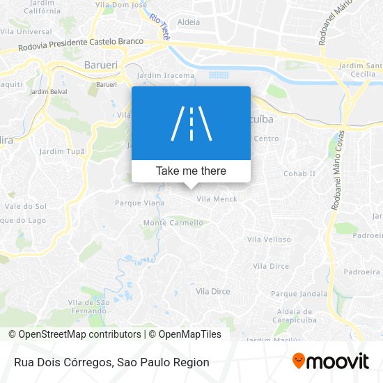 Rua Dois Córregos map