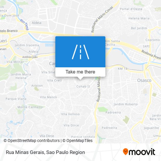 Rua Minas Gerais map