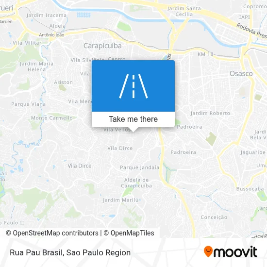 Rua Pau Brasil map