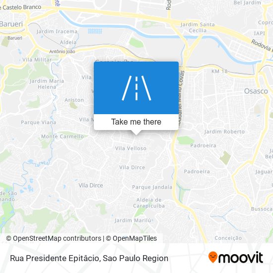 Rua Presidente Epitâcio map