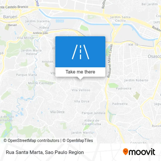 Rua Santa Marta map