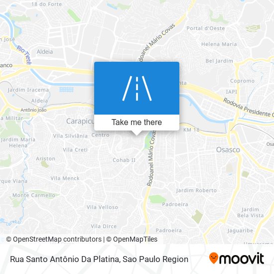 Rua Santo Antônio Da Platina map