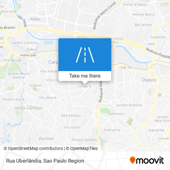 Mapa Rua Uberlândia