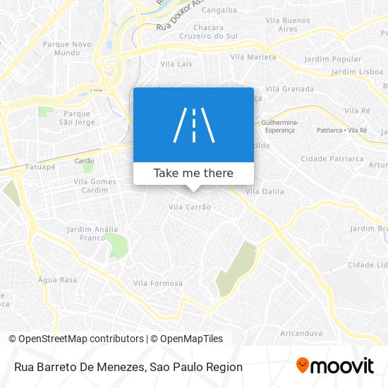 Mapa Rua Barreto De Menezes