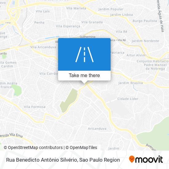 Mapa Rua Benedicto Antônio Silvério