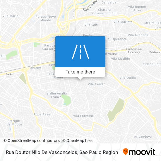 Rua Doutor Nilo De Vasconcelos map