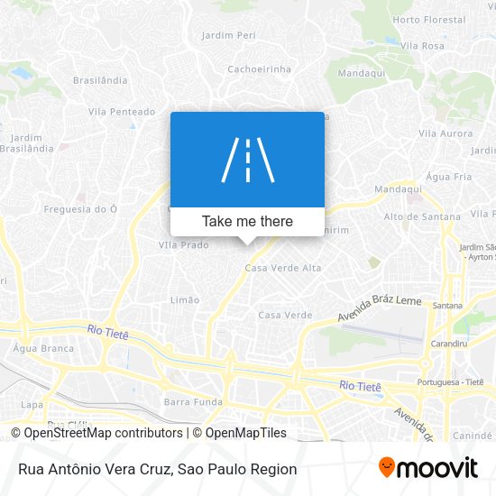 Rua Antônio Vera Cruz map