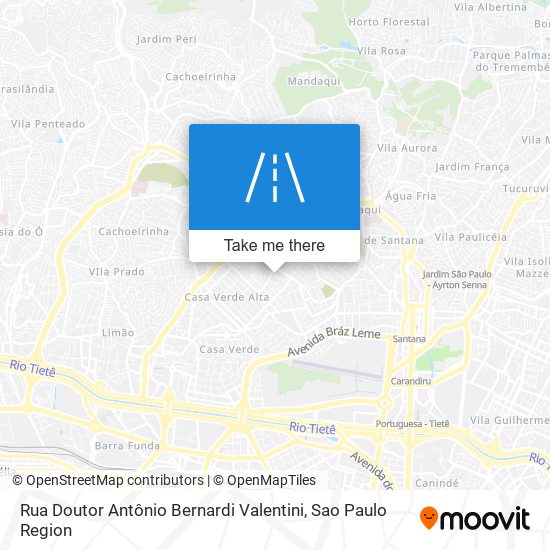 Mapa Rua Doutor Antônio Bernardi Valentini