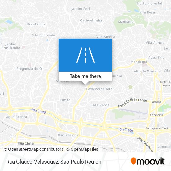 Mapa Rua Glauco Velasquez