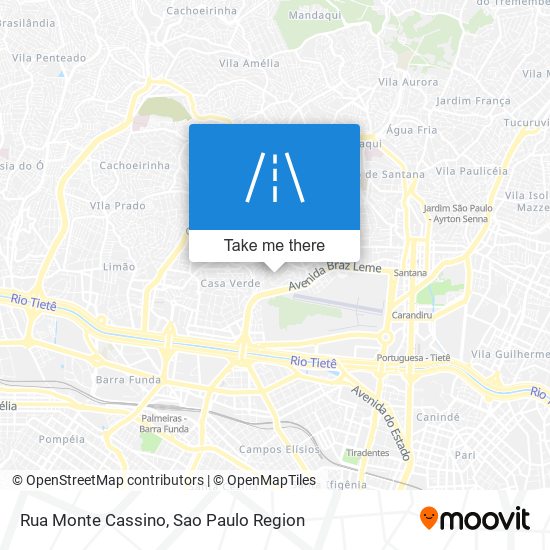 Rua Monte Cassino map