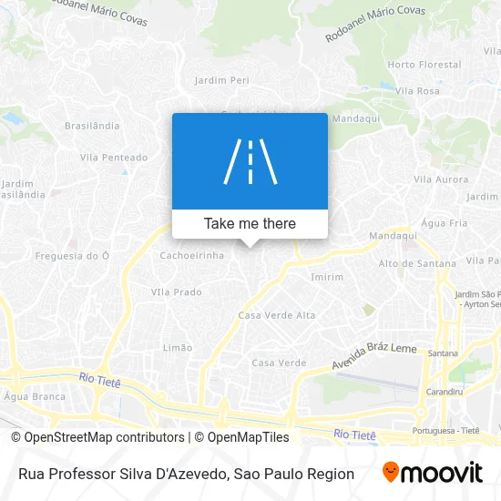 Rua Professor Silva D'Azevedo map