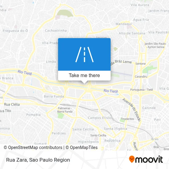 Rua Zara map