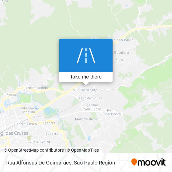 Mapa Rua Alfonsus De Guimarães