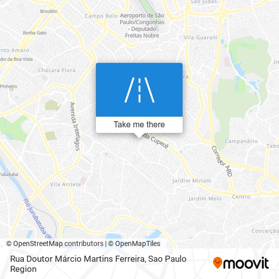 Mapa Rua Doutor Márcio Martins Ferreira