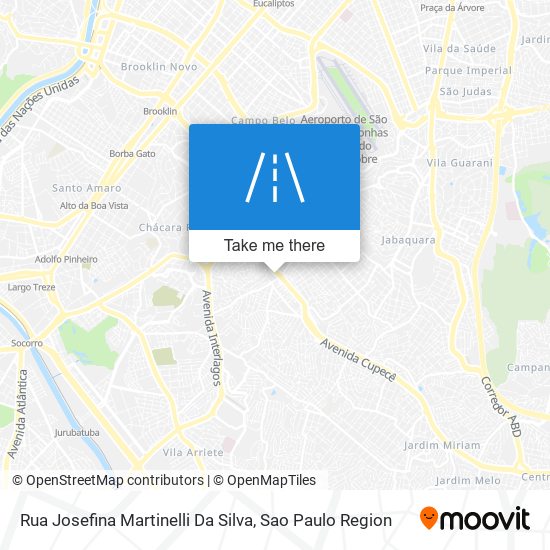 Mapa Rua Josefina Martinelli Da Silva