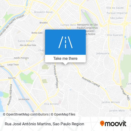 Mapa Rua José Antônio Martins