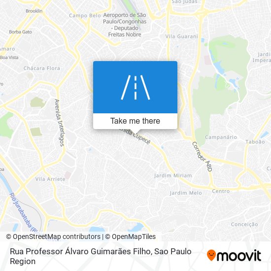 Mapa Rua Professor Álvaro Guimarães Filho