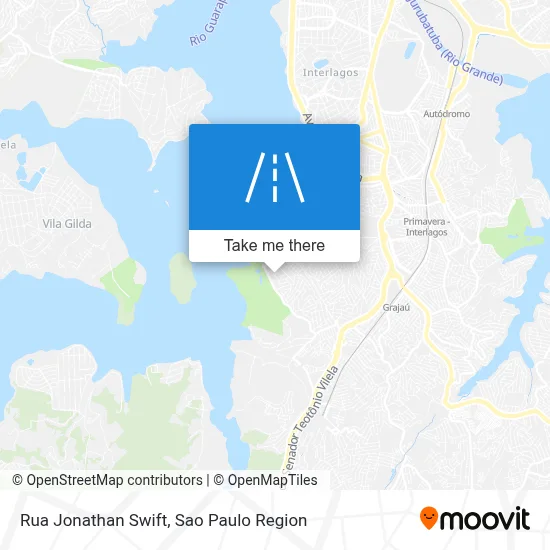 Rua Jonathan Swift map