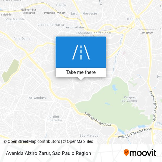 Mapa Avenida Alziro Zarur