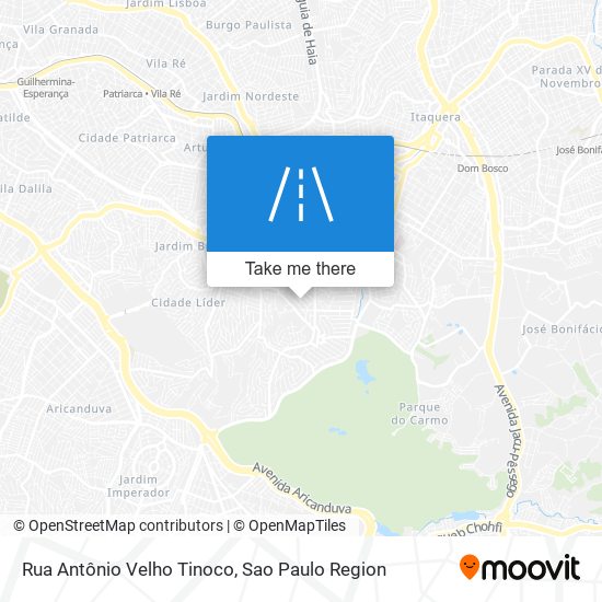 Rua Antônio Velho Tinoco map