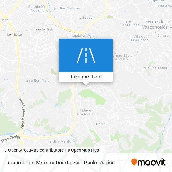 Mapa Rua Antônio Moreira Duarte