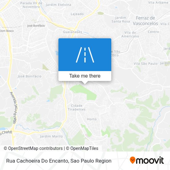 Rua Cachoeira Do Encanto map