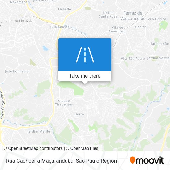 Rua Cachoeira Maçaranduba map