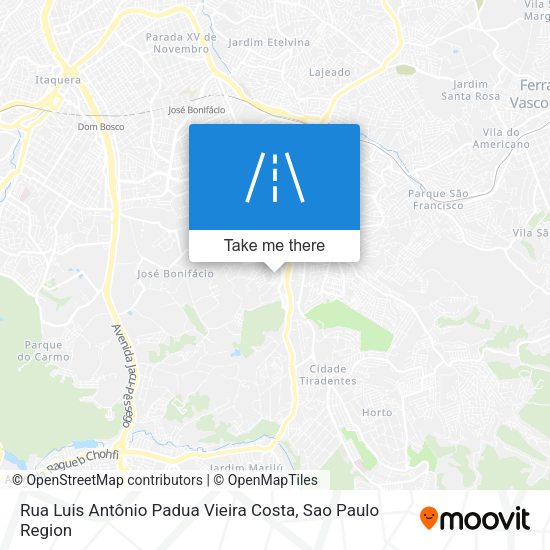 Rua Luis Antônio Padua Vieira Costa map