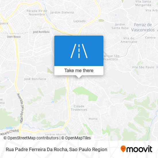 Mapa Rua Padre Ferreira Da Rocha