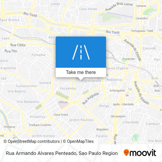Rua Armando Alvares Penteado map