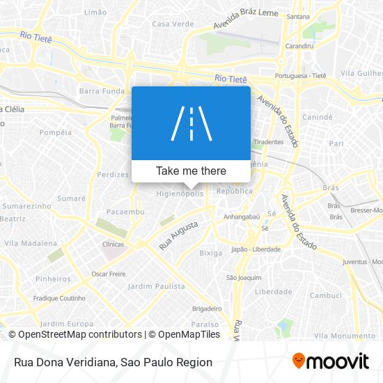 Rua Dona Veridiana map