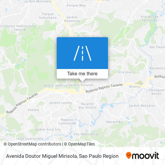 Avenida Doutor Miguel Mirisola map