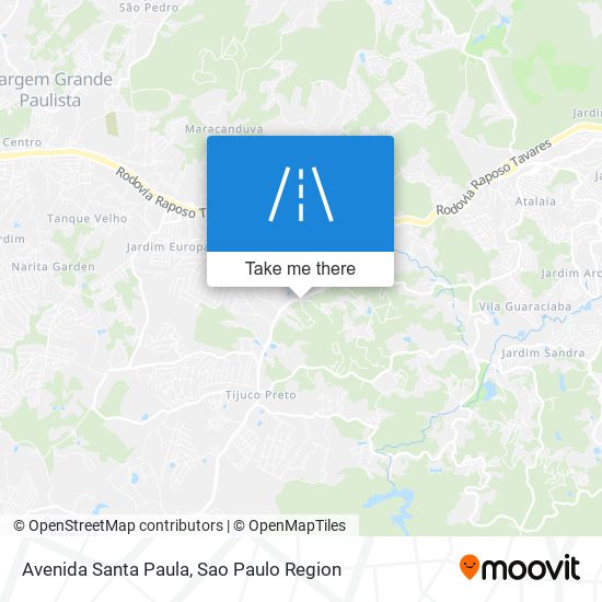 Avenida Santa Paula map