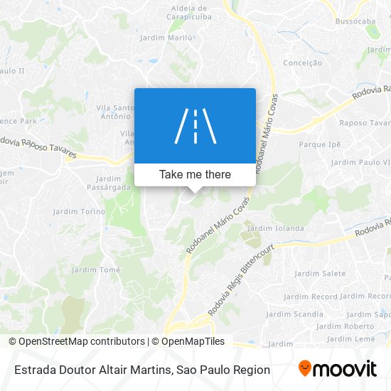 Mapa Estrada Doutor Altair Martins