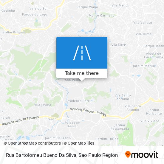 Mapa Rua Bartolomeu Bueno Da Silva