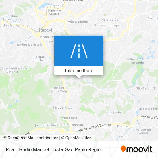 Rua Claúdio Manuel Costa map