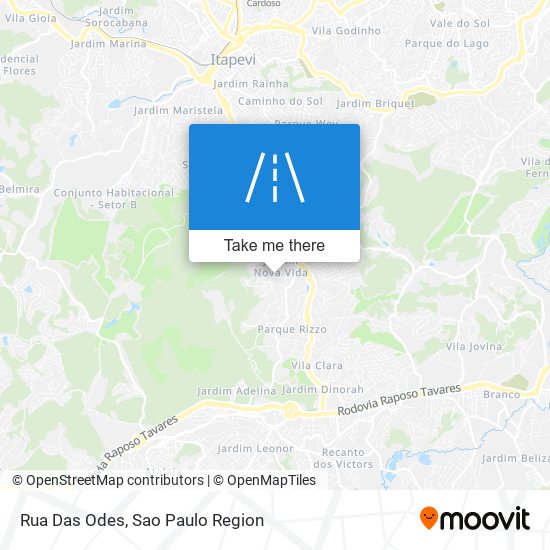 Rua Das Odes map