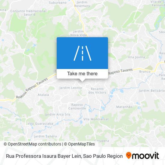 Mapa Rua Professora Isaura Bayer Lein